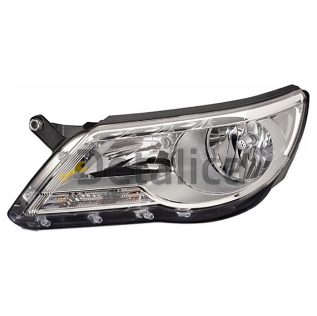 Фара левая с рег мотора для Фольксваген Тигуан от 2007-2010 (Depo)