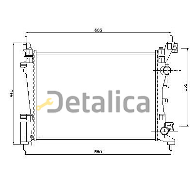 Радиатор охлаждения для Опель Корса Д  1.3 1.7 dis Nissens Дания