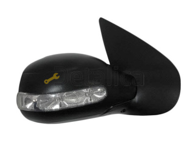 PEUGEOT 206 зеркало прав механ с тросик , темпер датчик с ук.повор тюнинг (aspherical) (Тайвань)