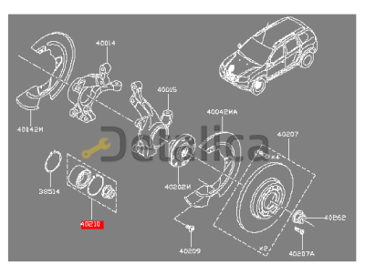 Подшипник ступици передней для Ниссан Террано D10 оригинал