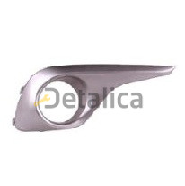 Решетка бампера передняя правая под противотуманку серебристая для тойота хайлендер от 2007