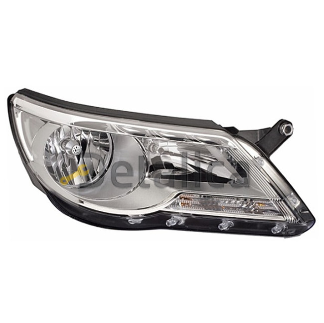 Фара правая с рег мотора для Фольксваген Тигуан от 2007-2010 (Depo)