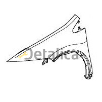 Крыло переднее левое  хэтчбэк для хонда цивик от 2006