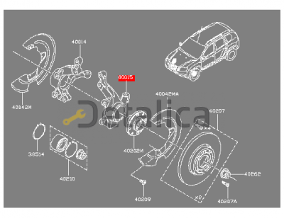 Кулак поворотный левый для Ниссан Террано D10 оригинал