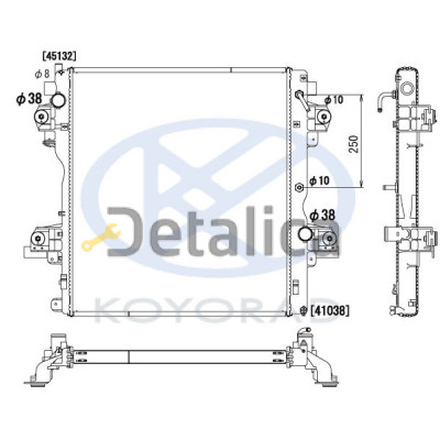 Радиатор охлаждения для Toyota Prado 150 3.0 АТ Koyo Япония