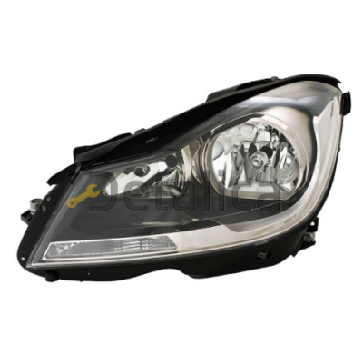 Фара левая Мерседес W204 2011-2014 Черные Depo