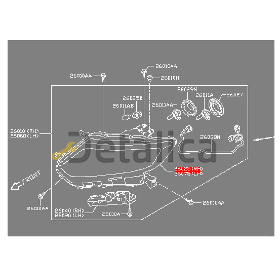 Фара правая для Ниссан Х-Трейл Т32 галоген ( корпус ) оригинал