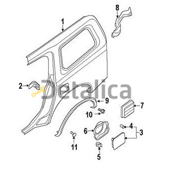 Расширитель крыла левый задний оригинал для инфинити qx56 от 2008