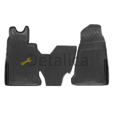 Коврики резиновые в салон Ford Transit 2 части МКПП 2006-2014 полиуретан