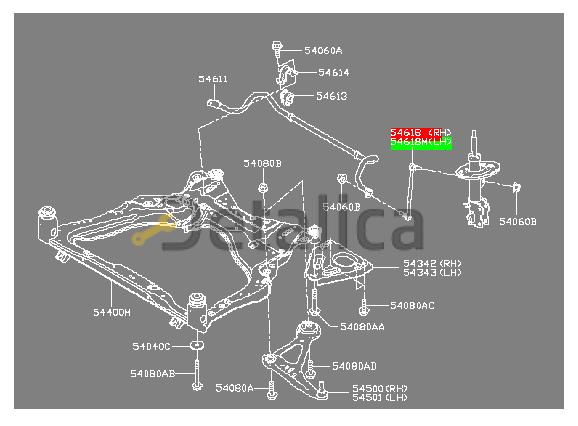 Стойка переднего стабилизатора левая для Ниссан Теана L33 оригинал