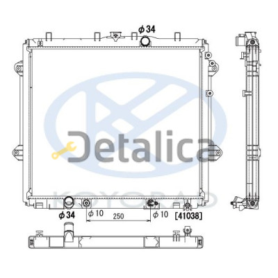Радиатор охлаждения для Toyota Prado 150 4.0 АТ Koyo Япония