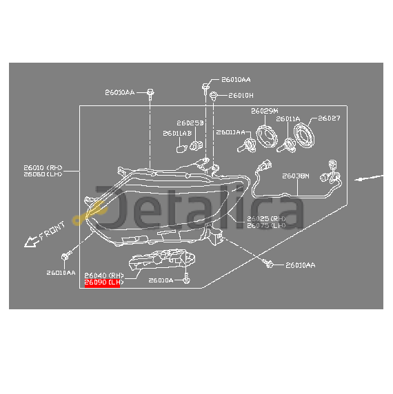 Кронштейн фары левой для Ниссан Х-Трейл Т32 оригинал