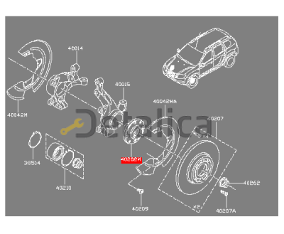 Ступица передняя для Ниссан Террано D10 оригинал