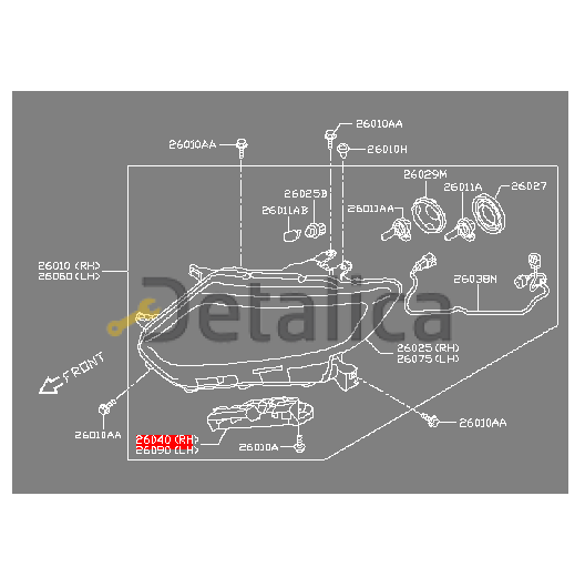 Кронштейн фары правой для Ниссан Х-Трейл Т32 оригинал