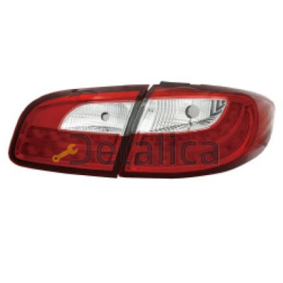 Фонарь задний внешний+внутренний левый+правый комплект тюнинг с диод внутри красно-бел для Хендай Санта Фе 2 от 2006 (EAGLE EYES) 