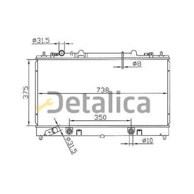 Радиатор охлаждения для мазда 6 ГГ 3 АТ Китай