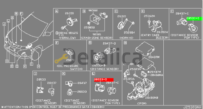 Крепление датчика парковки боковой правый для Ниссан Х-Трейл Т32 оригинал