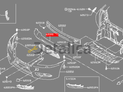 Наполнитель переднего бампера ( абсорбер ) для Ниссан Центра В17