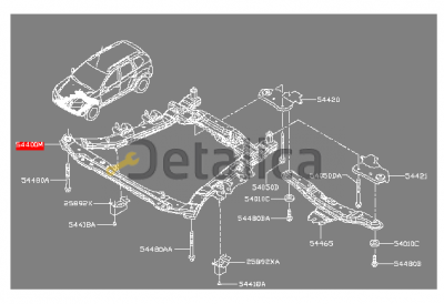 Подрамник передней подвески для Ниссан Террано D10 оригинал