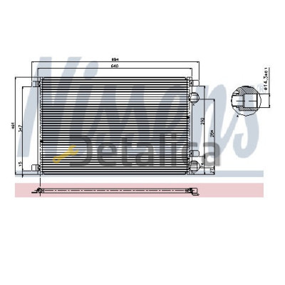 Радиатор кондиционера для Рено Меган 2 Nissens Дания