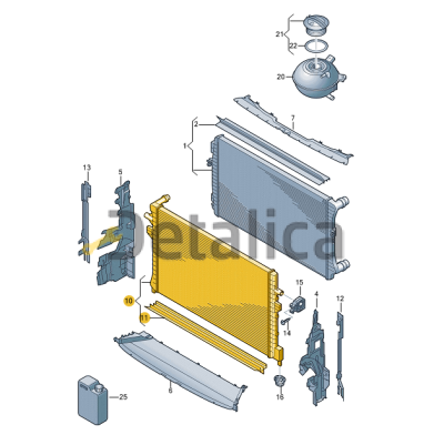 Радиатор охлаждения для Шкода Кодиак Nrf Германия