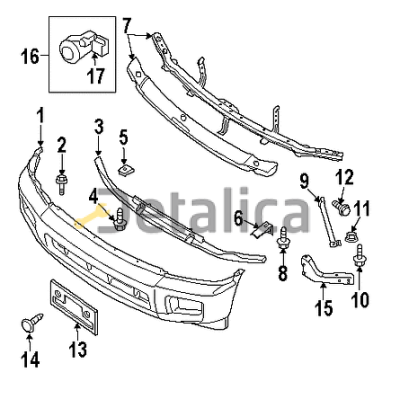 Усилитель бампера передний верхний оригинал для инфинити qx56 от 2008