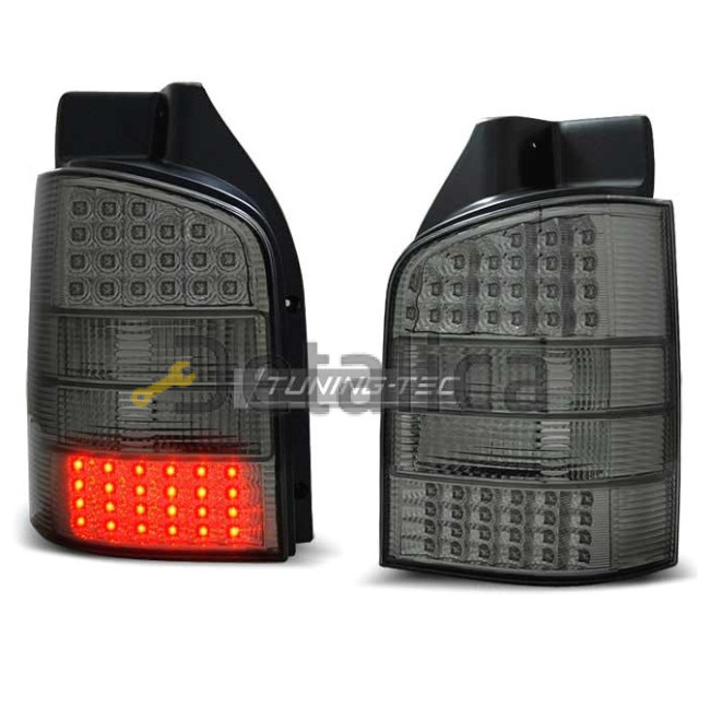 Фонари задние тюнинг-комплект прозрачный с диодами тонирован для Фольксваген Транспортер Т5 от 2003 (Depo)