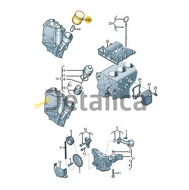 Фильтр масляный для Шкода Суперб оригинал 1.2/1.4/1.6