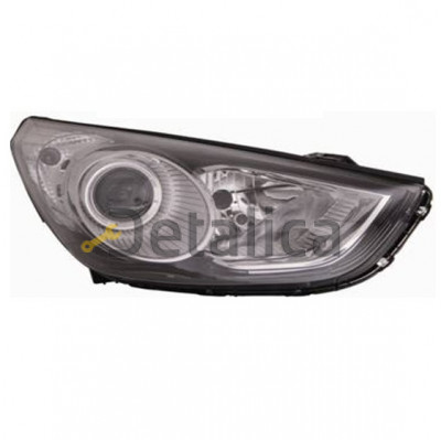 Фара правая под корректор внутри черная для Хендай IX35 от 2010 (Depo)
