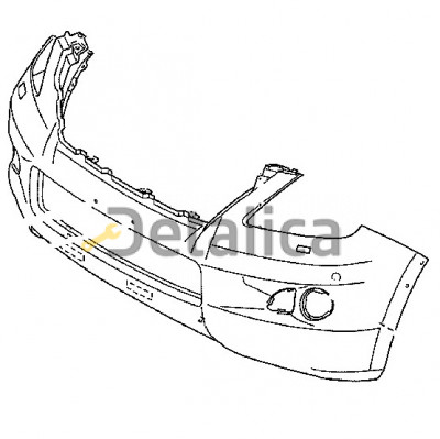 Бампер передний с отверстием под омыватель  под датчик оригинал для лексус LX570 от 2007