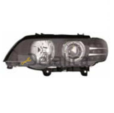 Фара левая+правая комплект тюнинг ксенон с диод указатель поворота ,светящимся ободком ,регулятором мотора линзованная внутри черная для BMW E53 X5 от 1999-2004