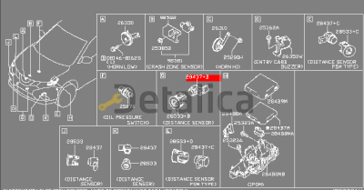 Датчик парковки переднего бампера передний для Ниссан Х-Трейл Т32 оригинал