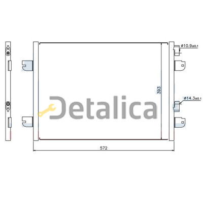 Радиатор кондиционера для Рено Меган 2 без осушителя Китай