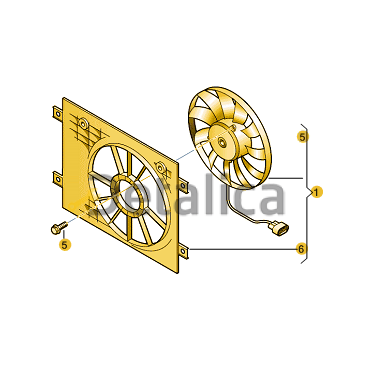 Диффузор радиатора охлаждения для Шкода Кодиак оригинал