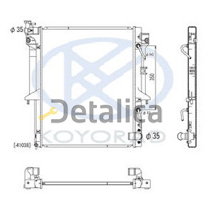 Радиатор охлаждения для митсубиси L200 2.5 дизель АТ МТ Koyo Япония