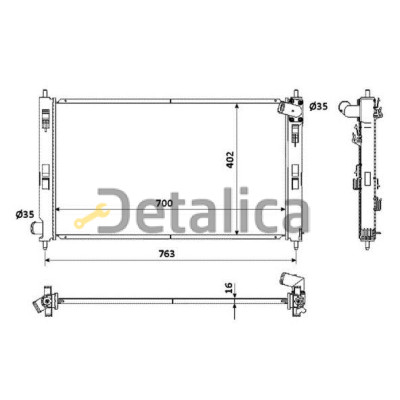 Радиатор охлаждения для Митсубиси Аутлендер ХЛ/XL Denso Япония