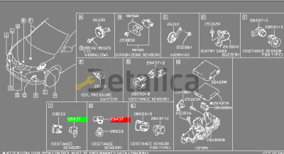 Датчик парковки переднего бампера средний для Ниссан Х-Трейл Т32 оригинал