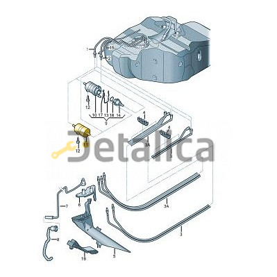 Фильтр топливный для Шкода Суперб оригинал  с рег. давл. 4.0 bar