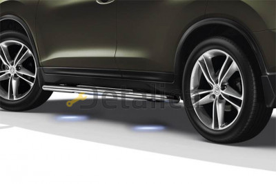 Боковые дуги с подсветкой нержавеющая сталь Ниссан Х-Трейл Т32 комплект