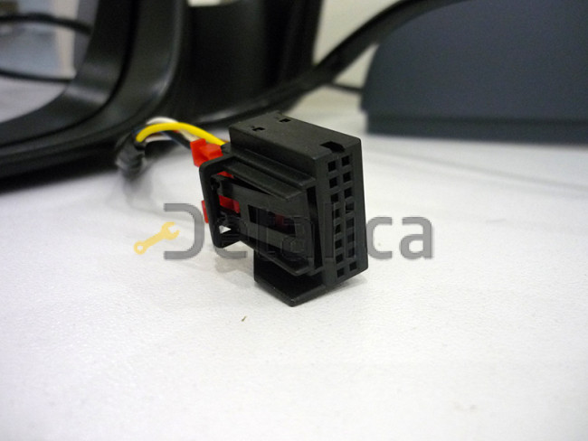 Зеркало левое электрическое с подогревом и указателем поворота Фольксваген Джетта 6 от 2011 (Тайвань) грунт 6 конт