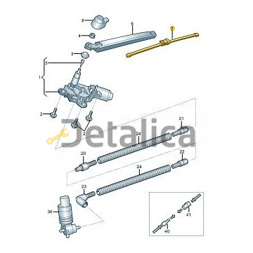 Щетка стеклоочистителя задняя для Шкода Суперб оригинал 