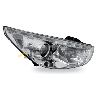 Фары комплект-тюнинг DEVIL EYES внутри хром для Хендай IX35 от 2010 (JUNYAN)