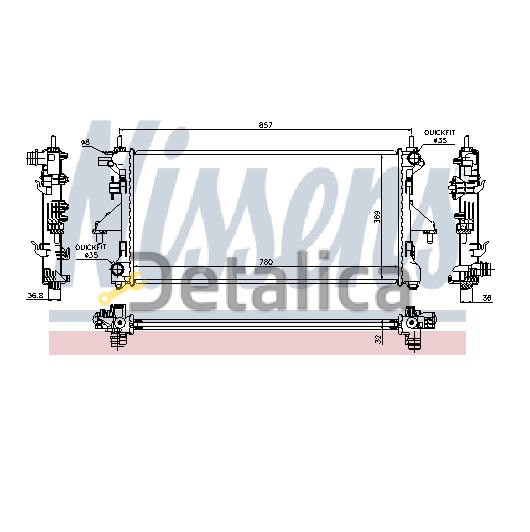Радиатор охлаждения для Ситроен Джампер Nrf Германия 2.2 3.0 HDi МТ