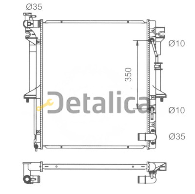 Радиатор охлаждения для Митсубиси L200 2.5 АТ МТ Китай