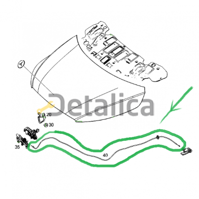 Трос замка капота для Мерседес 447 оригинал