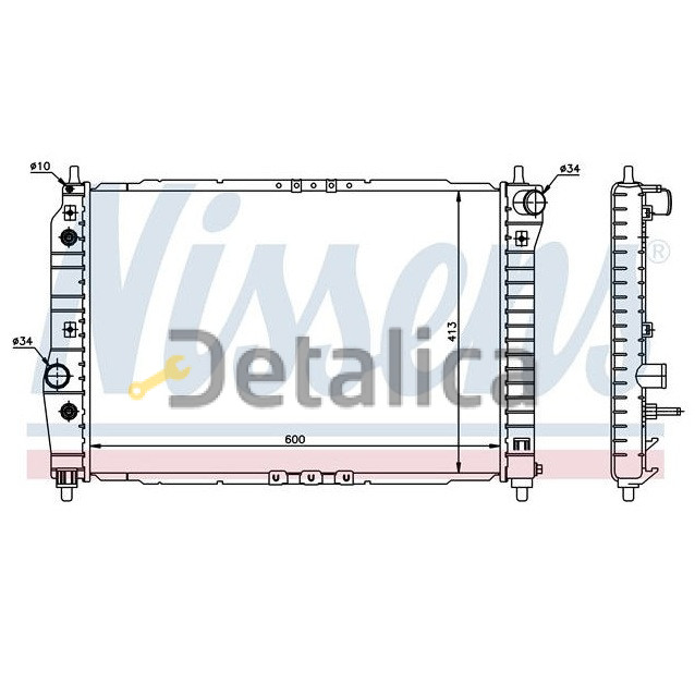 Радиатор охлаждения для Chevrolet Aveo T250 АТ 1.4