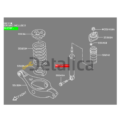 Амортизатор задний левый=правый для Ниссан Патфайндер Р52 3.5 оригинал