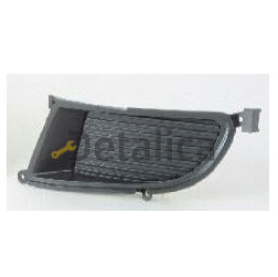 Решетка бампера передняя левая без отверстия под противотуманку черная для митсубиси лансер  2004-2006