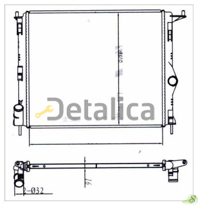 Радиатор охлаждения для Ниссан Тиида С13 оригинал