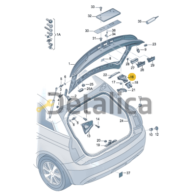 Замок крышки багажника для Ауди А1 от 2010 оригинал